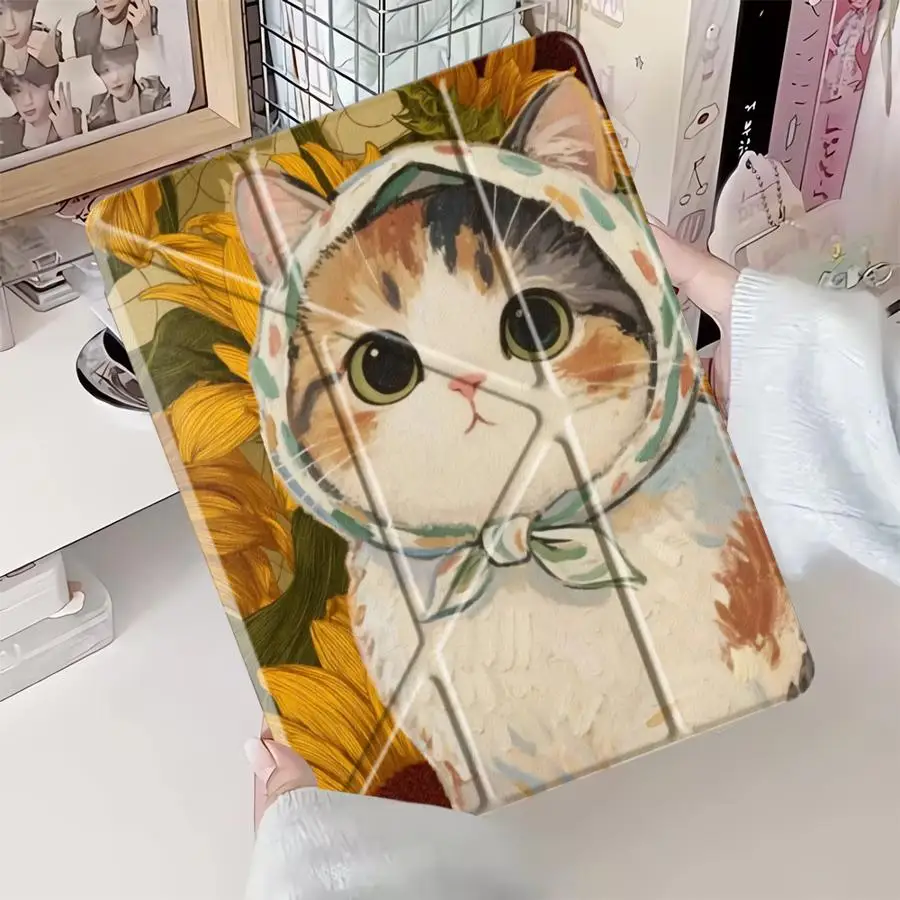 Sunflower Cat Holder Cover Tablet Case For iPad Air 4 5 M3 M2 1 2 M4 11inch Pro 11th 10th 9th 8th 7th 12.9inch Pro 2025 Mini 6 7
Sunflower Cat Holder Cover Tablet Case For iPad Air 4 5 M3 M2 1 2 M4 11inch Pro 11th 10th 9th 8th 7th 12.9inch Pro 2025 Mini 6 7