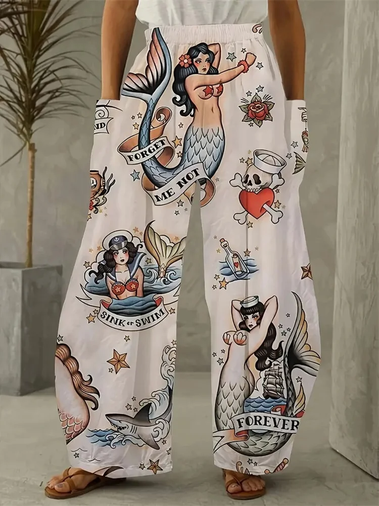 Fun Mermaid 3D Printed Ladies Have Pocket Bloomers Harajuku Street Trend Women's Pants Casual All-in-one Women's Bloomers
Fun Mermaid 3D Printed Ladies Have Pocket Bloomers Harajuku Street Trend Women's Pants Casual All-in-one Women's Bloomers