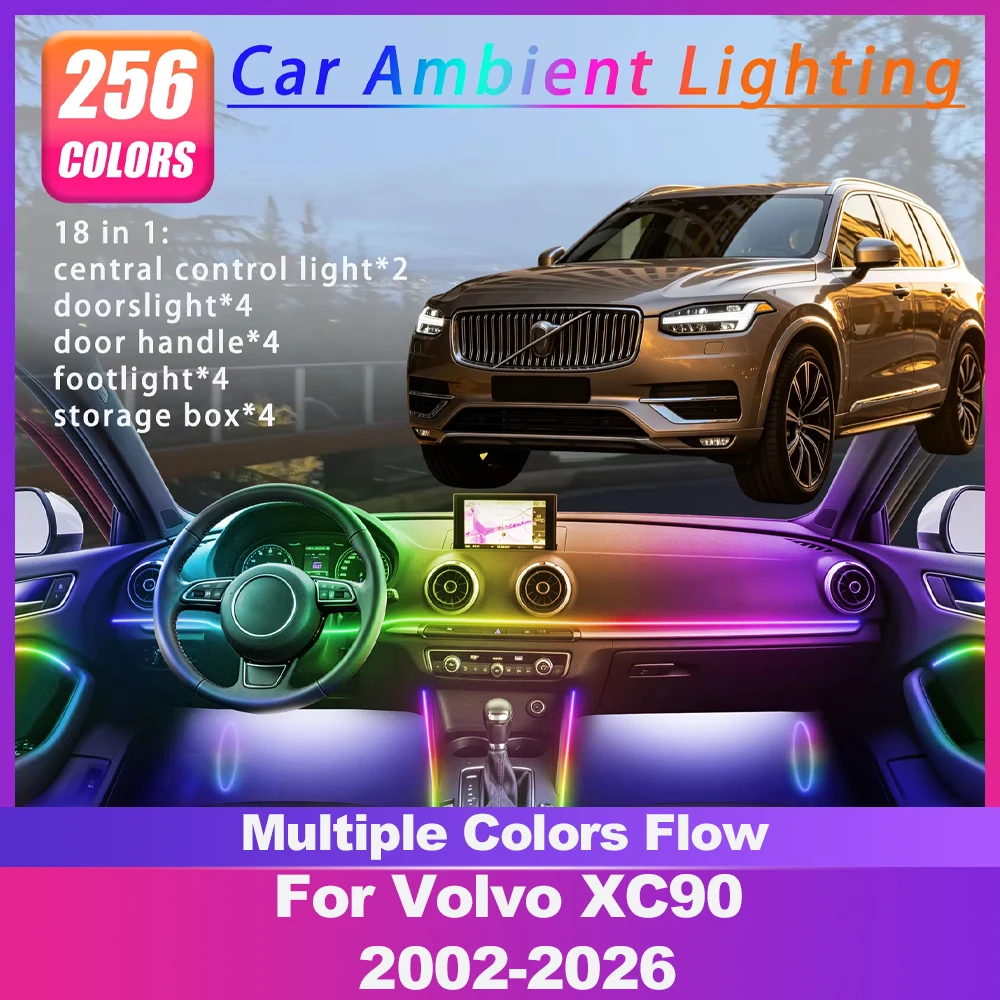 10/14/18in1 Premium Automotive LED Interior Ambient Light Kit 256 Colors Welcome Mode APP Control For Volvo XC90 2002-2026
10/14/18in1 Premium Automotive LED Interior Ambient Light Kit 256 Colors Welcome Mode APP Control For Volvo XC90 2002-2026