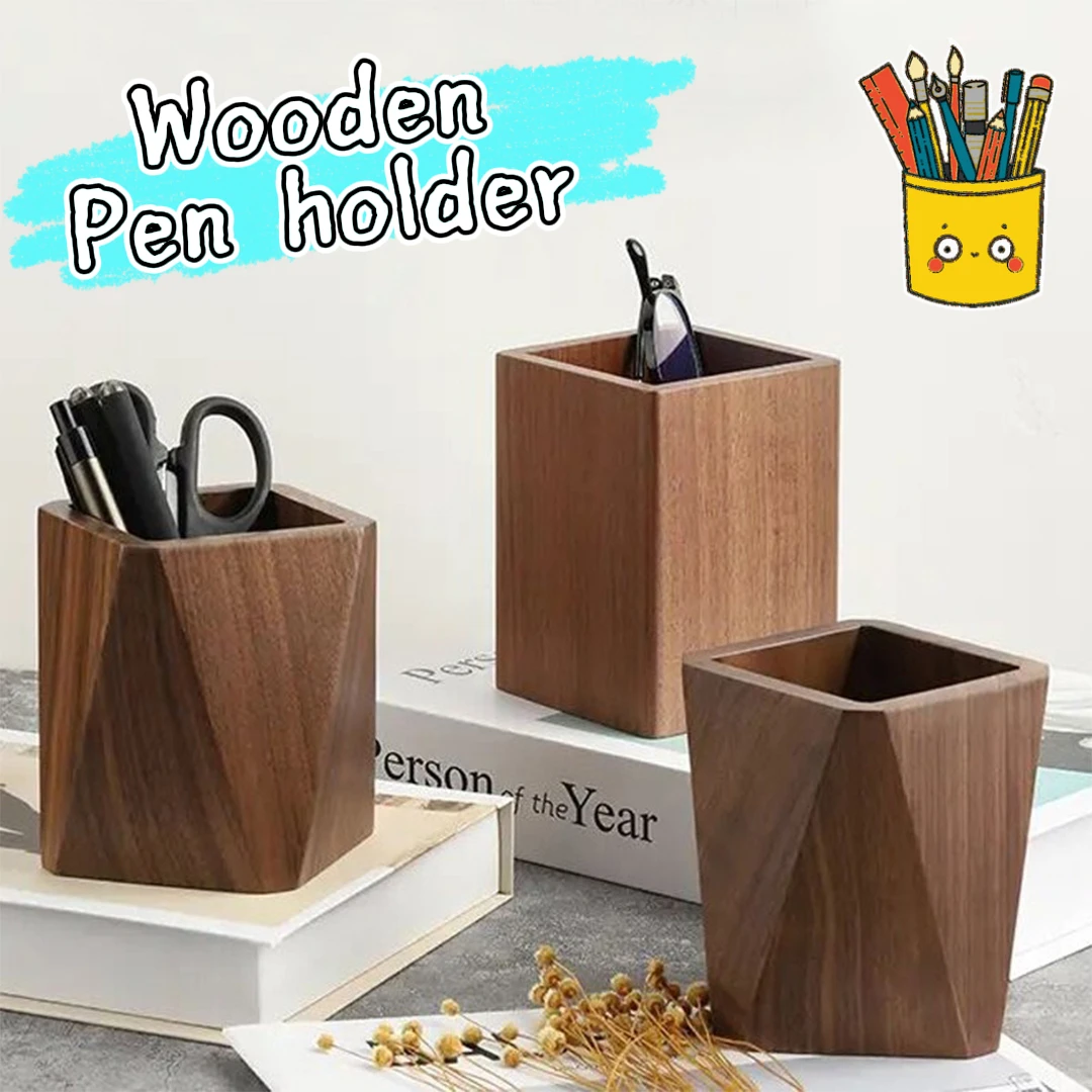 Wooden Pen Holder Organizer Multipurpose-Large Capacity Office Desk Storage Box for Home&Office Business Stationery Supplies 
Wooden Pen Holder Organizer Multipurpose-Large Capacity Office Desk Storage Box for Home&Office Business Stationery Supplies