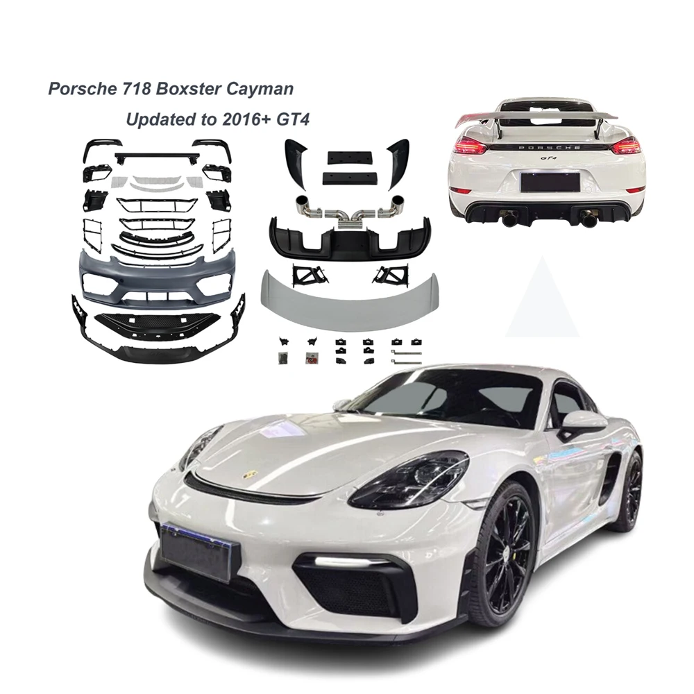 Front Bumper Bodykit Rear Diffuser Facelift Spoiler for Porsche Cayman Boxster 718 Upgrade GT4 Style
Front Bumper Bodykit Rear Diffuser Facelift Spoiler for Porsche Cayman Boxster 718 Upgrade GT4 Style