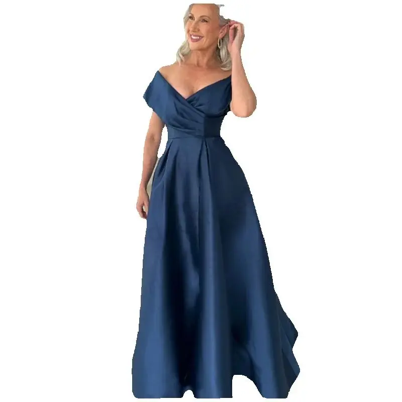 Customized Elegant Mother of The Bride Dress Simple Satin Off The Shoulder Sweetheart Long Ball Gown Formal Party Dress
Customized Elegant Mother of The Bride Dress Simple Satin Off The Shoulder Sweetheart Long Ball Gown Formal Party Dress