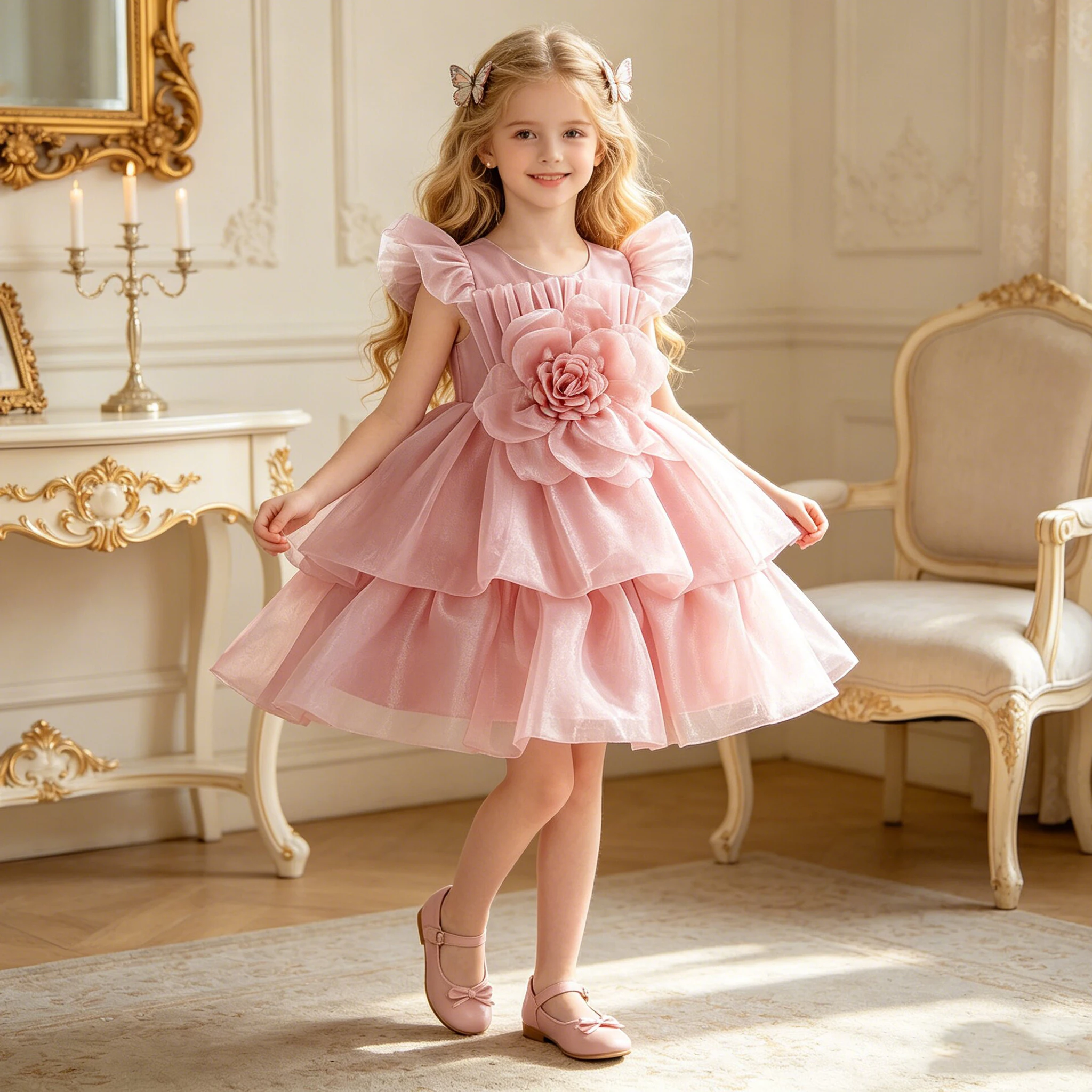 Summer Flower Party Girls Dresses Elegnat Tulle Birthday Pageant Princess Dress Girl Bow Wedding Bridesmaid Evening Prom Costume
Summer Flower Party Girls Dresses Elegnat Tulle Birthday Pageant Princess Dress Girl Bow Wedding Bridesmaid Evening Prom Costume