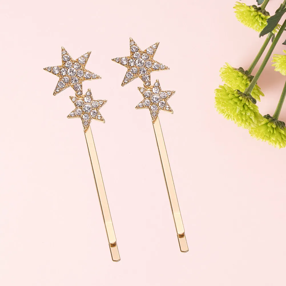 2Pcs Alloy Rhinestone Star Hair Pins Metal Clips Elegant Fashion Hair Accessories for Women Charming Look
2Pcs Alloy Rhinestone Star Hair Pins Metal Clips Elegant Fashion Hair Accessories for Women Charming Look