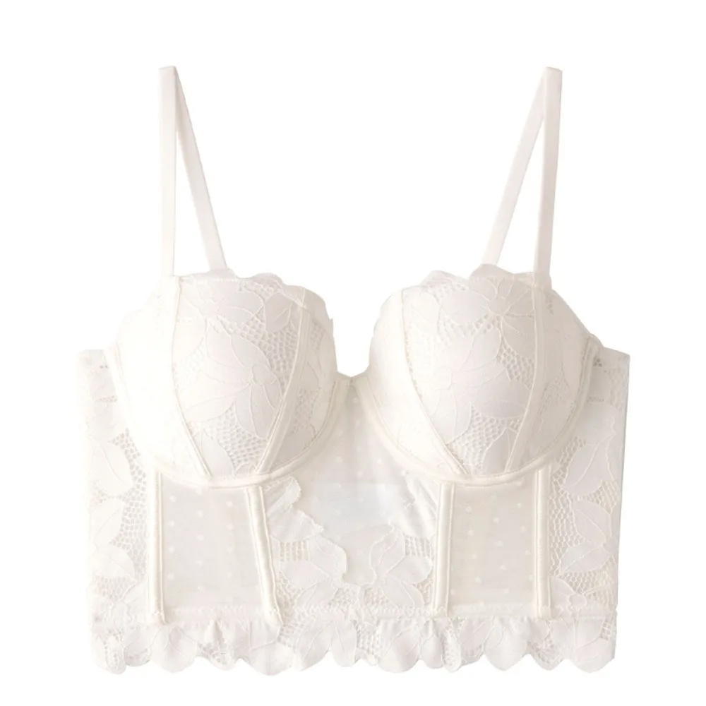 Mesh Dot Lace Flower Camisole Ruffle Transparent Lace Corset Sleeveless Suspender Vest Fishbone Corset Camisole Travel
Mesh Dot Lace Flower Camisole Ruffle Transparent Lace Corset Sleeveless Suspender Vest Fishbone Corset Camisole Travel