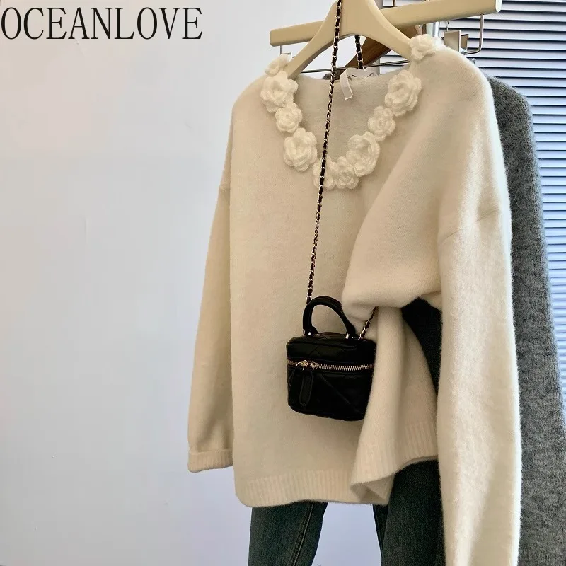 OCEANLOVE мохеровые свитера женские Топы 3D Цветы милые осенне-зимние пуловеры корейская мода простые однотонные Ретро тянущиеся женские
OCEANLOVE мохеровые свитера женские Топы 3D Цветы милые осенне-зимние пуловеры корейская мода простые однотонные Ретро тянущиеся женские