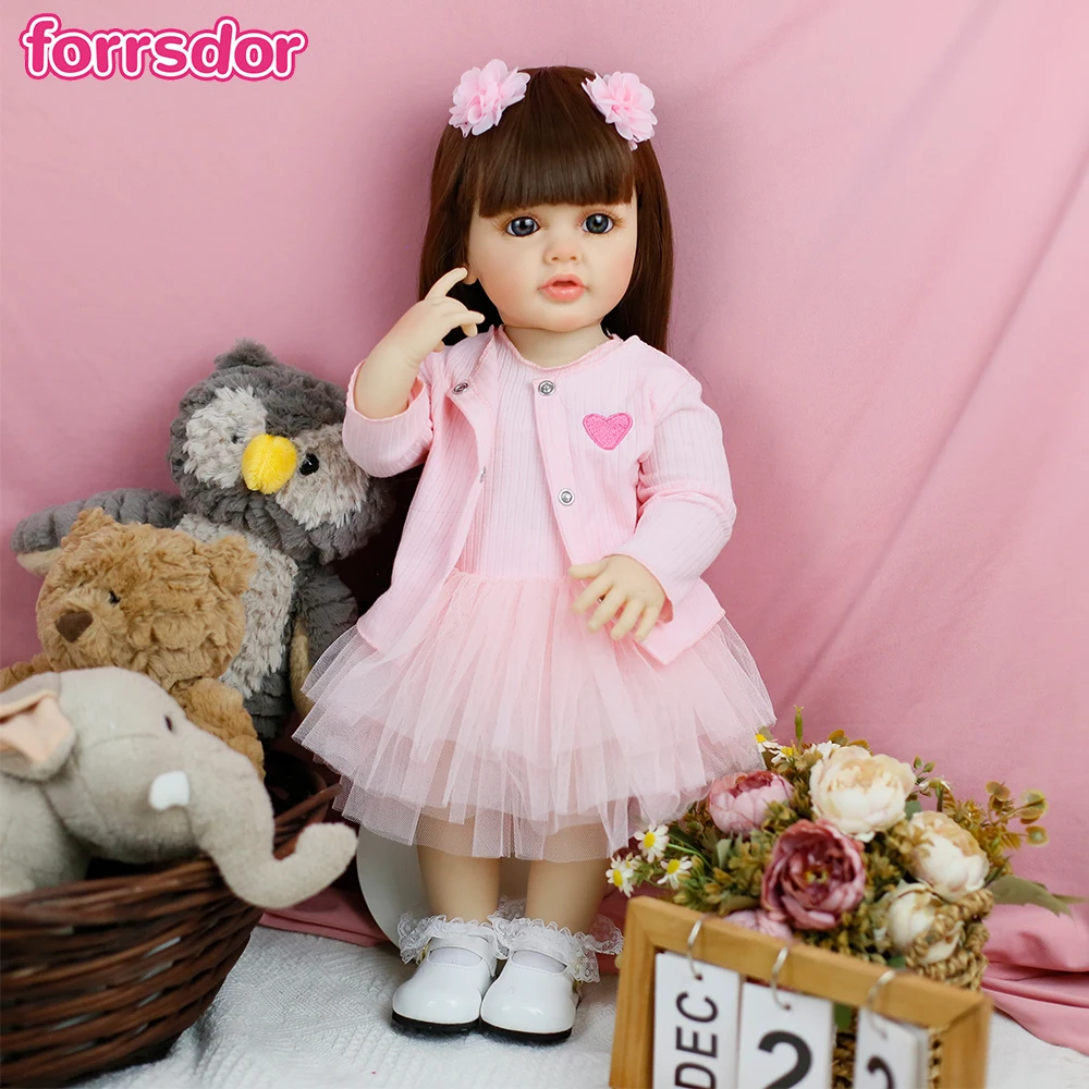 22inch Betty Newborn Full Soft Silicone Vinyl Reborn Lifelike Toddler Stand Girl Doll Princess with Long Hair for Girls Bebe Toy
22inch Betty Newborn Full Soft Silicone Vinyl Reborn Lifelike Toddler Stand Girl Doll Princess with Long Hair for Girls Bebe Toy