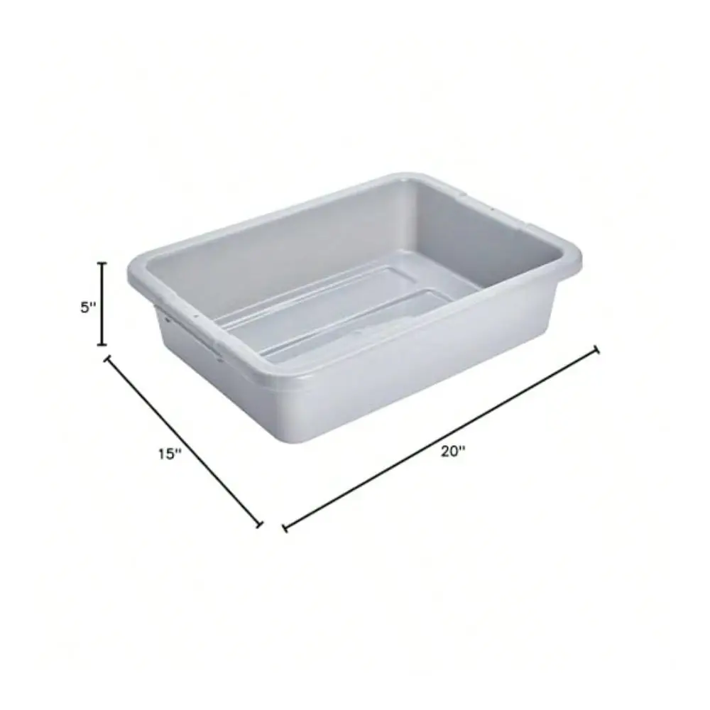 Bus Utility Box 4.6Gallon Gray Plastic Heavy Duty Restaurant Wash Basin Dish Washing Tub For Kitchen Organization Storage
Bus Utility Box 4.6Gallon Gray Plastic Heavy Duty Restaurant Wash Basin Dish Washing Tub For Kitchen Organization Storage