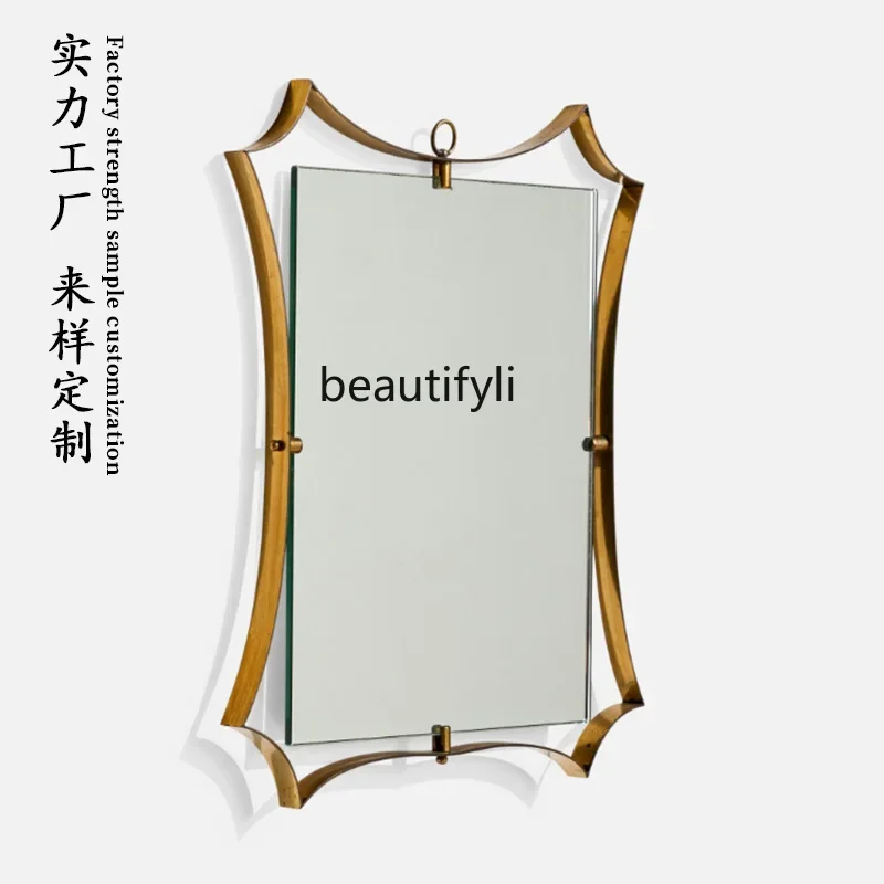 A55 Wall mirror dresser household makeup mirror retro decorative vanity mirror entrance living room
A55 Wall mirror dresser household makeup mirror retro decorative vanity mirror entrance living room