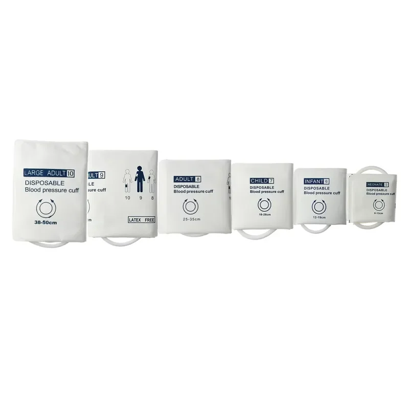 Non-Woven NIBP Cuff for Pressure Monitoring Hospital Equipment Accessories Medical Consumables Disposable
Non-Woven NIBP Cuff for Pressure Monitoring Hospital Equipment Accessories Medical Consumables Disposable