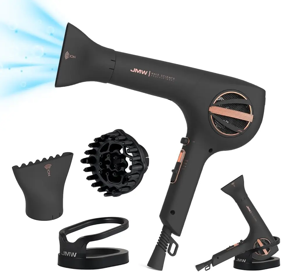 Professional Salon Hair Dryer for All Hair Types, 1800W, Powerful BLDC Motor, Fast Drying with Cool Shot
Professional Salon Hair Dryer for All Hair Types, 1800W, Powerful BLDC Motor, Fast Drying with Cool Shot