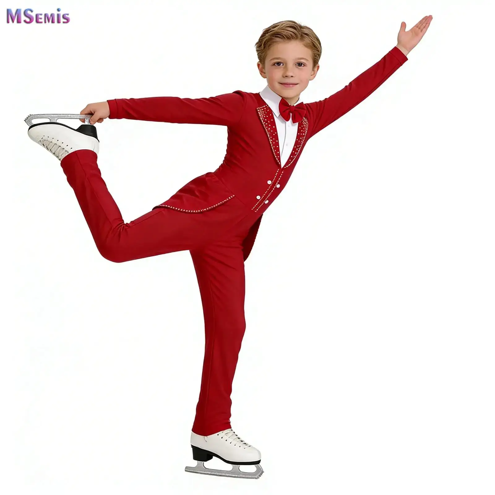 Kids Boys Shiny Rhinestone Jumpsuit Magic Circus Costume Bodysuit for Halloween Cosplay Dress Up Figure Skating Performance
Kids Boys Shiny Rhinestone Jumpsuit Magic Circus Costume Bodysuit for Halloween Cosplay Dress Up Figure Skating Performance