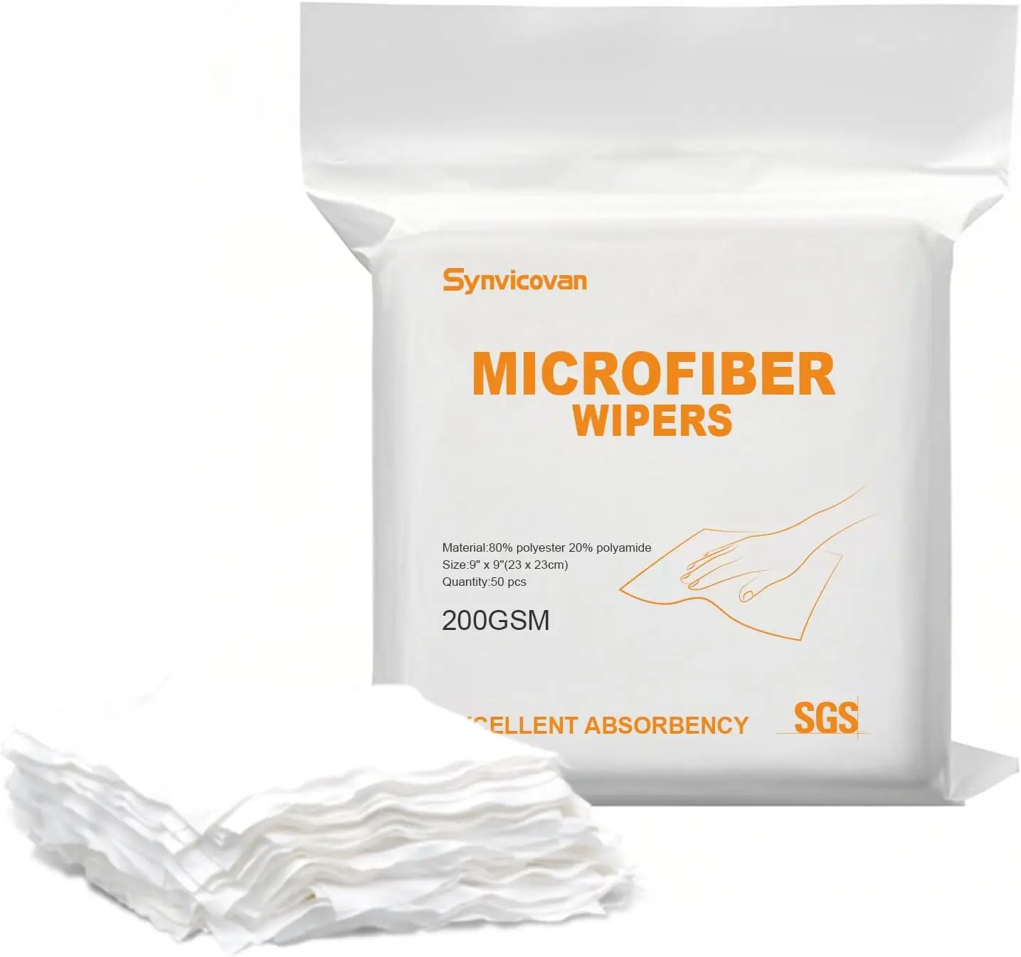 Microfiber Wipes 9x9" 50-Pack, Lint Free, Ultra Absorbent for All Surfaces
Microfiber Wipes 9x9" 50-Pack, Lint Free, Ultra Absorbent for All Surfaces