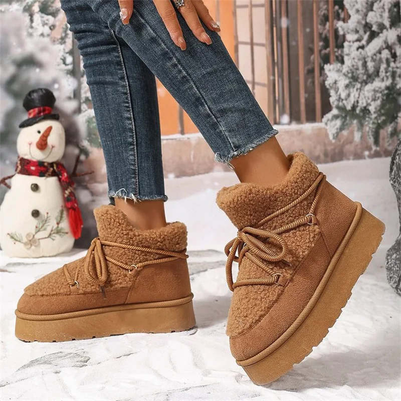 Autumn and Winter New Thick-soled Booties Faux Shearling Warm Snow Boots Thickened Ankle Boots Over-the-knee Warm Women's Boots
Autumn and Winter New Thick-soled Booties Faux Shearling Warm Snow Boots Thickened Ankle Boots Over-the-knee Warm Women's Boots