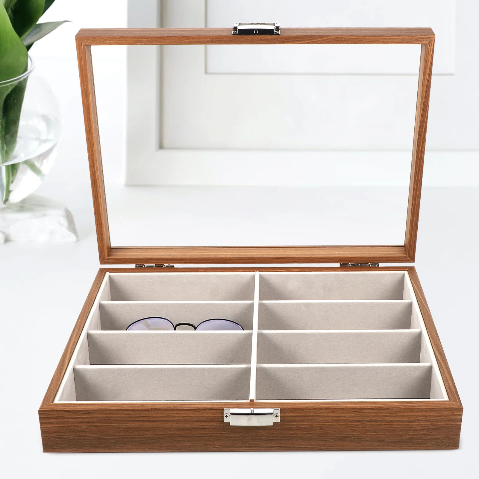 Multi Grid Glasses Case Portable Eyeglasses Organizer Clear Window Storage Box Travel Sunglasses Pouch Practical Convenient
Multi Grid Glasses Case Portable Eyeglasses Organizer Clear Window Storage Box Travel Sunglasses Pouch Practical Convenient