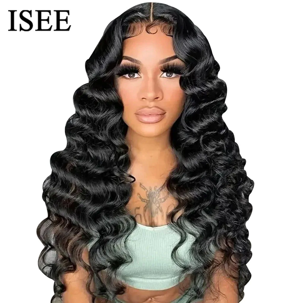 Transparent Loose Deep Wave Lace Front Wig ISEE Hair Glueless Curly Human Hair Wig Pre Cut Pre Plucked Deep Wave Wig Wear And Go
Transparent Loose Deep Wave Lace Front Wig ISEE Hair Glueless Curly Human Hair Wig Pre Cut Pre Plucked Deep Wave Wig Wear And Go