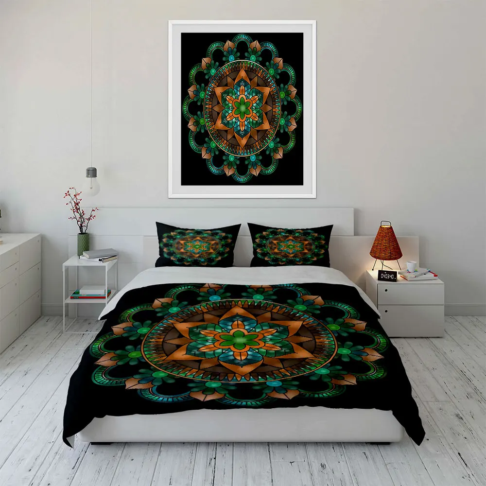 "Mandala Pattern Decorative Set" Bedding Set with 1 Duvet Cover 2 Pillowcases Single Double King Queen, Gift
"Mandala Pattern Decorative Set" Bedding Set with 1 Duvet Cover 2 Pillowcases Single Double King Queen, Gift