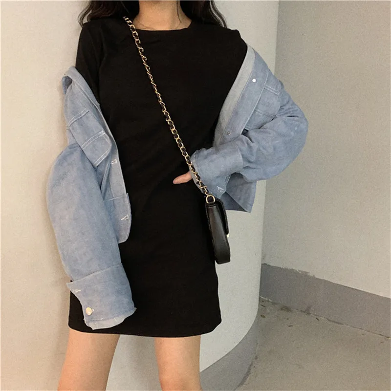 Korean Fashion Beach Solid Mini Dress Women Black Vintage Y2K Summer Kpop Harajuku Short Sleeve Cheap Clothes Dresses Woman Tops
Korean Fashion Beach Solid Mini Dress Women Black Vintage Y2K Summer Kpop Harajuku Short Sleeve Cheap Clothes Dresses Woman Tops