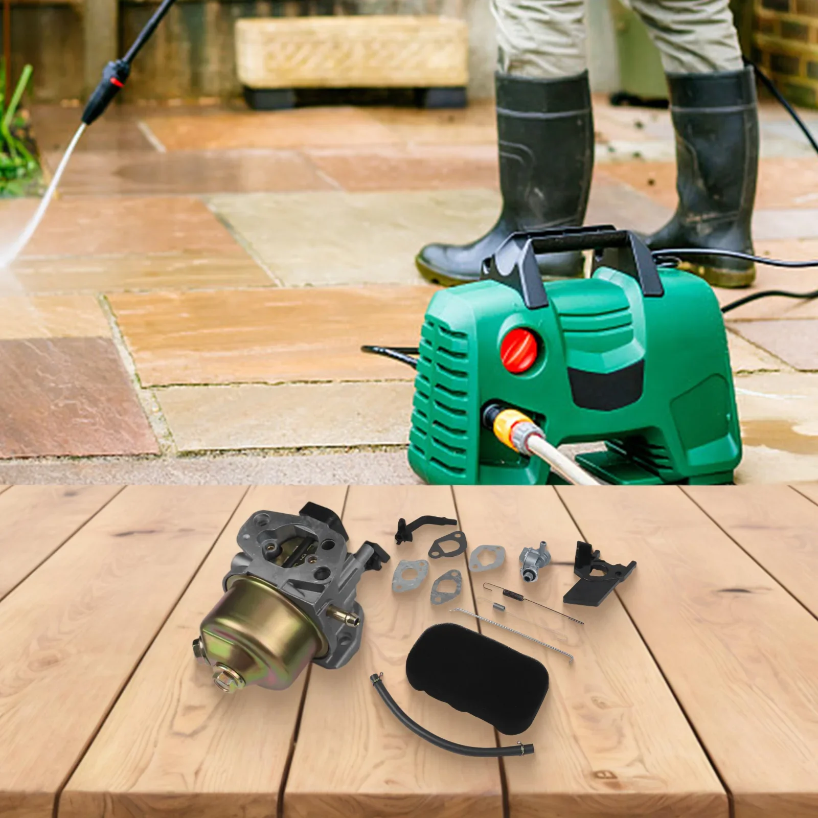 Pressure Washing Tasks White And Black 196CC Carburetor Direct Installation Increased Engine Efficiency Long Life Reliability
Pressure Washing Tasks White And Black 196CC Carburetor Direct Installation Increased Engine Efficiency Long Life Reliability