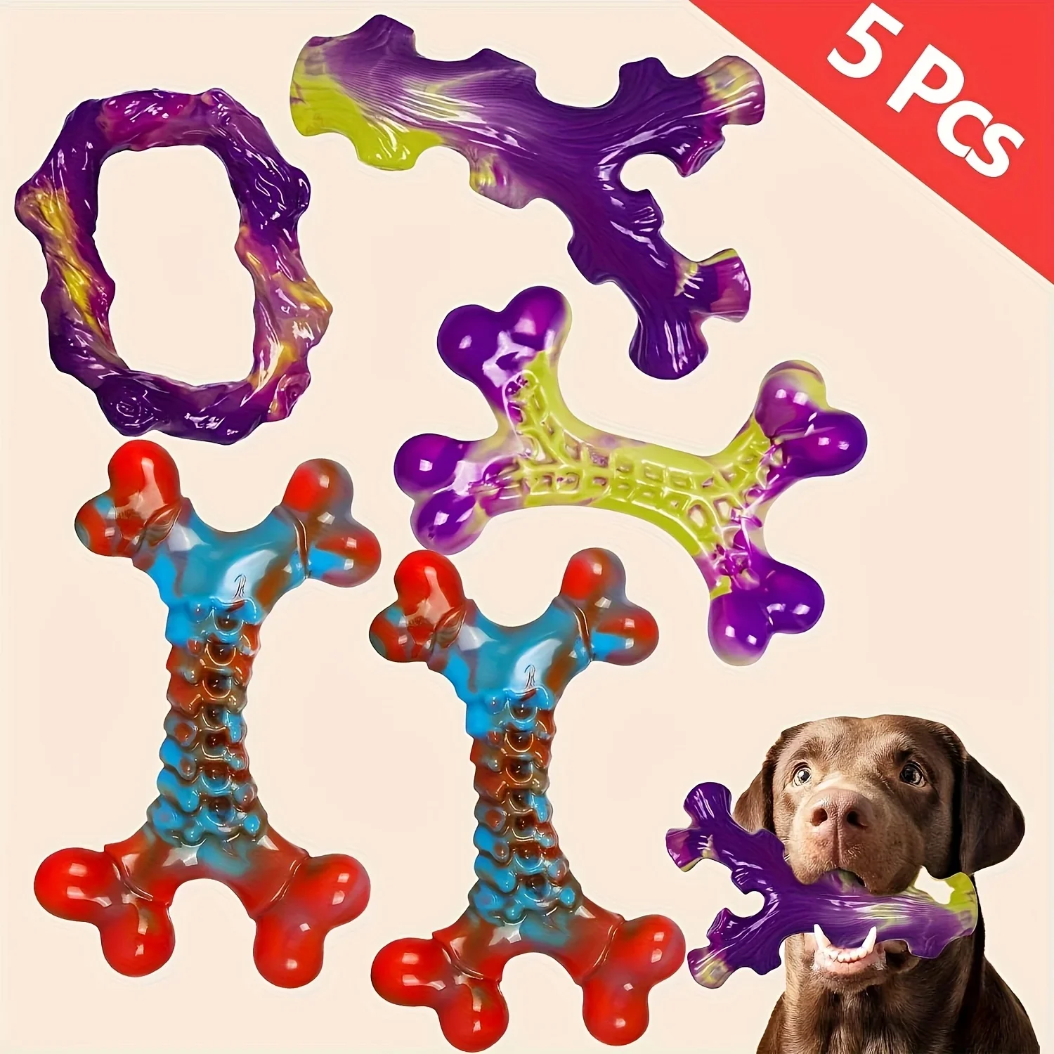 KEEHOME Set of 5 Nylon Chew Toys Designed for Small, Medium, And Large Aggressive Chewers, Suitable for Extra Large Breeds. They Assist
KEEHOME Set of 5 Nylon Chew Toys Designed for Small, Medium, And Large Aggressive Chewers, Suitable for Extra Large Breeds. They Assist