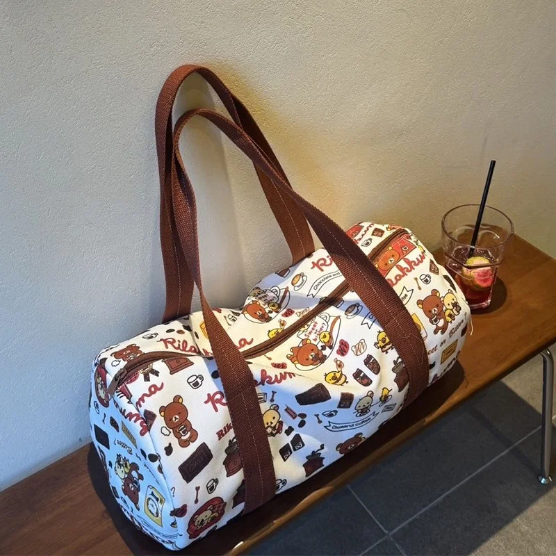 Cute Japanese Style Rilakkuma Tote Bag Cartoon Pattern Print Canvas Shoulder Bag Travel Portable Large Capacity Storage Bag Gift
Cute Japanese Style Rilakkuma Tote Bag Cartoon Pattern Print Canvas Shoulder Bag Travel Portable Large Capacity Storage Bag Gift