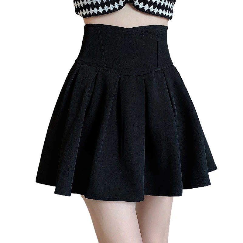 Japanese Style Simple Woman Zipper High Waist Mini Skirt Korean Fashion Irregular Pleated Short Skirts Female A-line Culottes
Japanese Style Simple Woman Zipper High Waist Mini Skirt Korean Fashion Irregular Pleated Short Skirts Female A-line Culottes