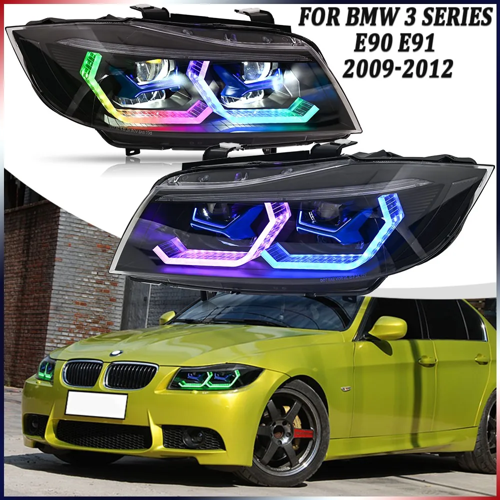 1 пара RGB светодиодных фар проектора в сборе для BMW 3 серии E90 E91 2009-2012, комплекты передних фар, аксессуары для фар DRL
1 пара RGB светодиодных фар проектора в сборе для BMW 3 серии E90 E91 2009-2012, комплекты передних фар, аксессуары для фар DRL