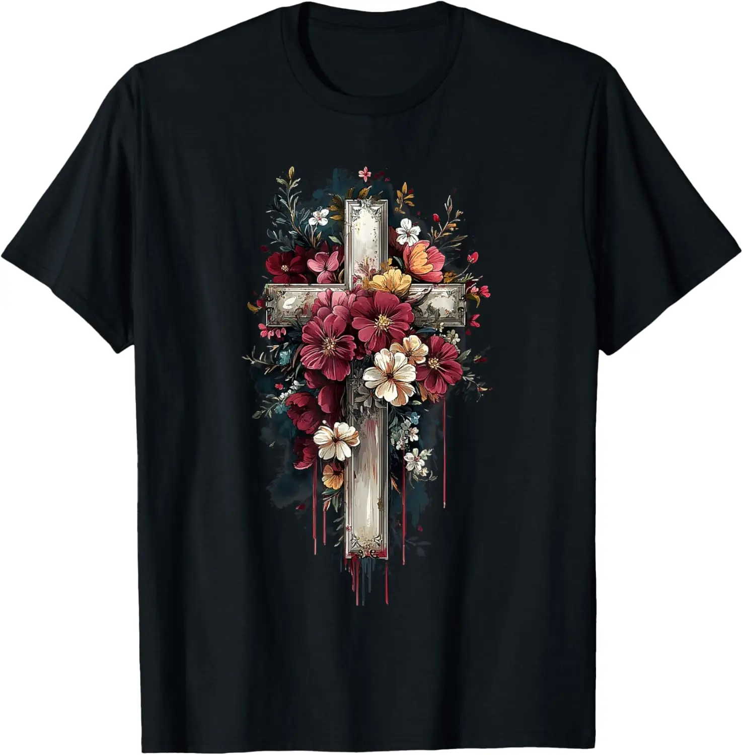 retro faith floral cross printed T-Shirt
retro faith floral cross printed T-Shirt