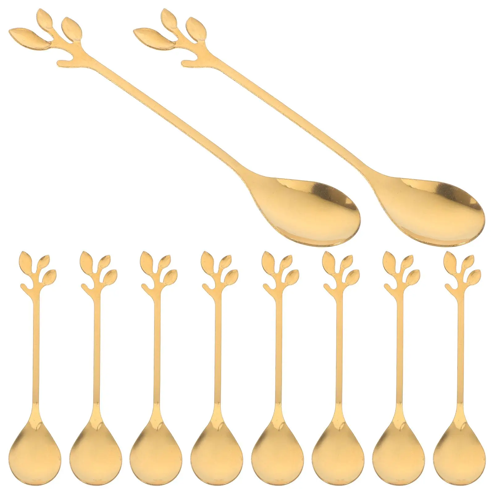 Golden Long Spoon 20 Pcs Small Stainless Elegant Stainless Steel Small Spoons Coffee Stirrer Ice Tea Dessert Leaf
Golden Long Spoon 20 Pcs Small Stainless Elegant Stainless Steel Small Spoons Coffee Stirrer Ice Tea Dessert Leaf