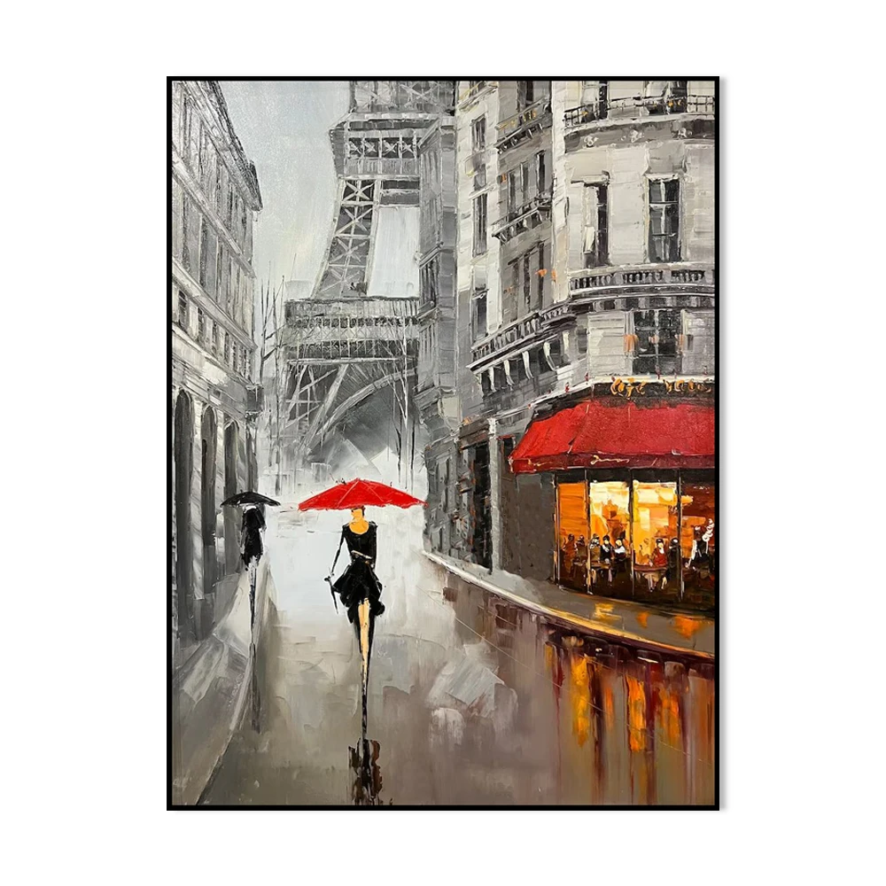 Handmade Oil Painting Canvas Wall Art Decoration Eiffel Tower Building Streetscape for Home Decor Rolled Frameless Unstretched
Handmade Oil Painting Canvas Wall Art Decoration Eiffel Tower Building Streetscape for Home Decor Rolled Frameless Unstretched