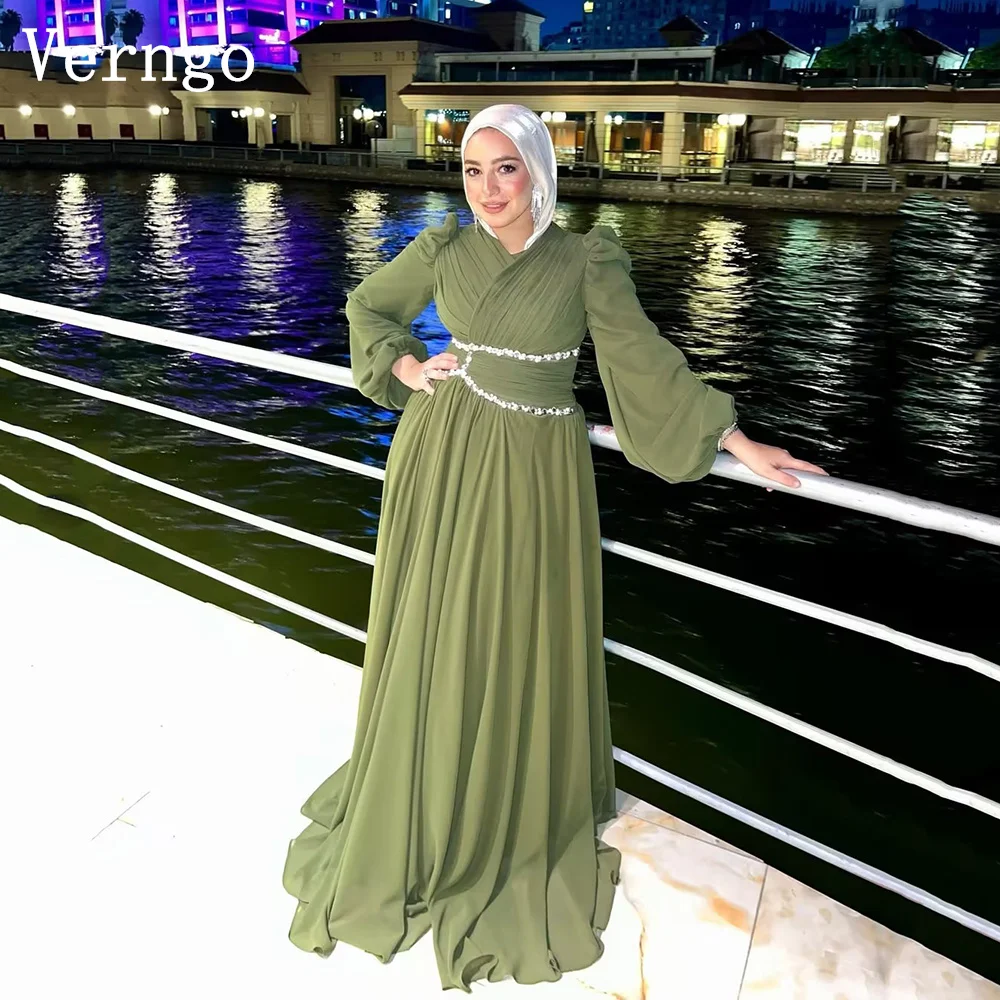 Verngo Green Sequined Evening Dress Full Sleeves A Line Elegant Prom Party Dress Women Muslim Floor Length Prom Dress Customized
Verngo Green Sequined Evening Dress Full Sleeves A Line Elegant Prom Party Dress Women Muslim Floor Length Prom Dress Customized