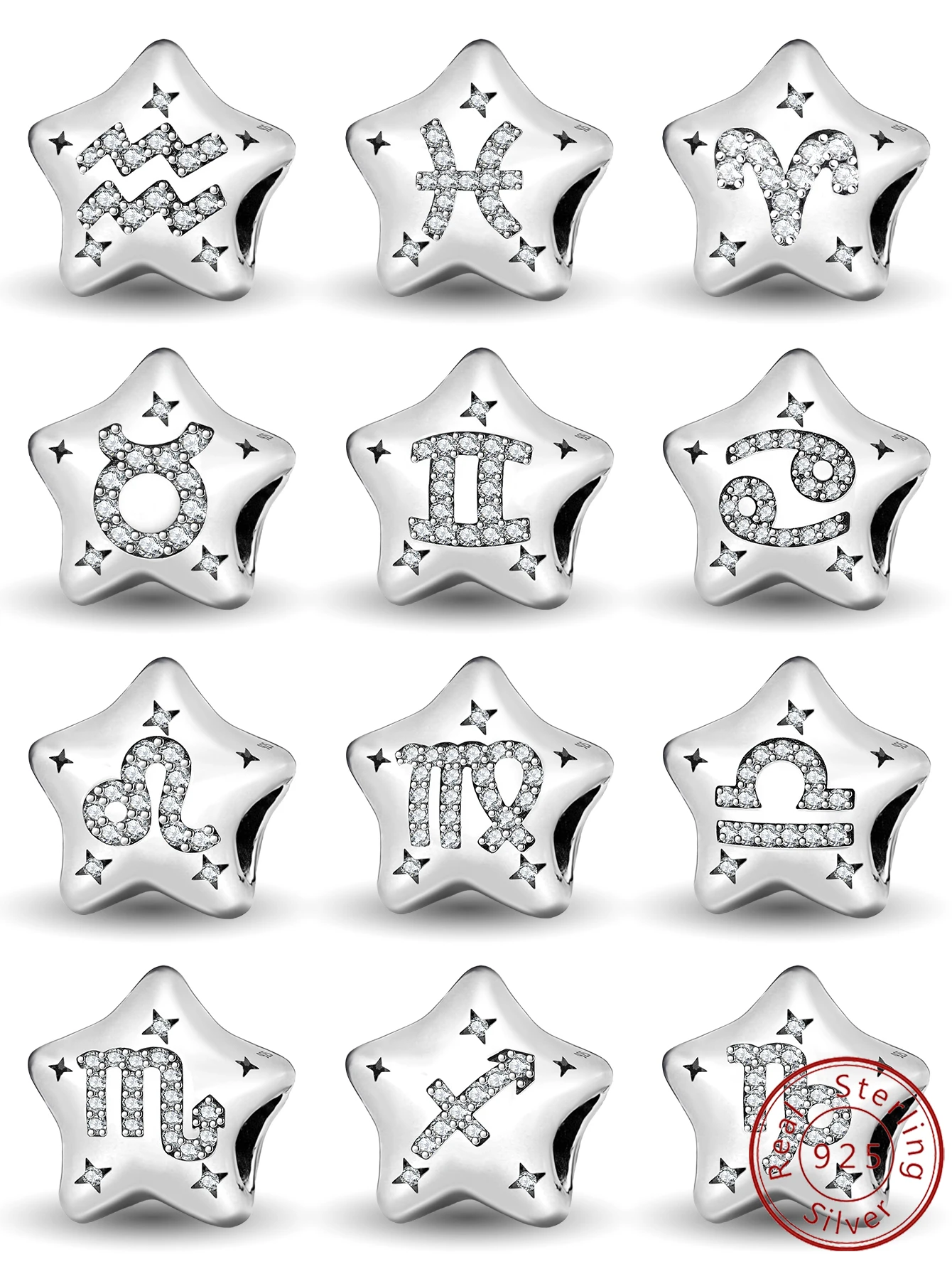925 Sterling Silver 12 Constellation Star Cute Series Charms Bead Fit Original Pan Bracelet Bangle DIY Jewelry For Women Gift
925 Sterling Silver 12 Constellation Star Cute Series Charms Bead Fit Original Pan Bracelet Bangle DIY Jewelry For Women Gift