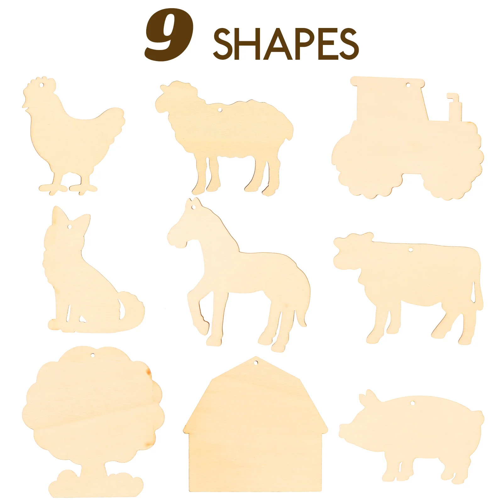 45pcs Painting Wood Pieces Unfinished Diy Wooden Slices Farm Theme Craft For Kids Graffiti Coloring Activity Handicraft Supply
45pcs Painting Wood Pieces Unfinished Diy Wooden Slices Farm Theme Craft For Kids Graffiti Coloring Activity Handicraft Supply