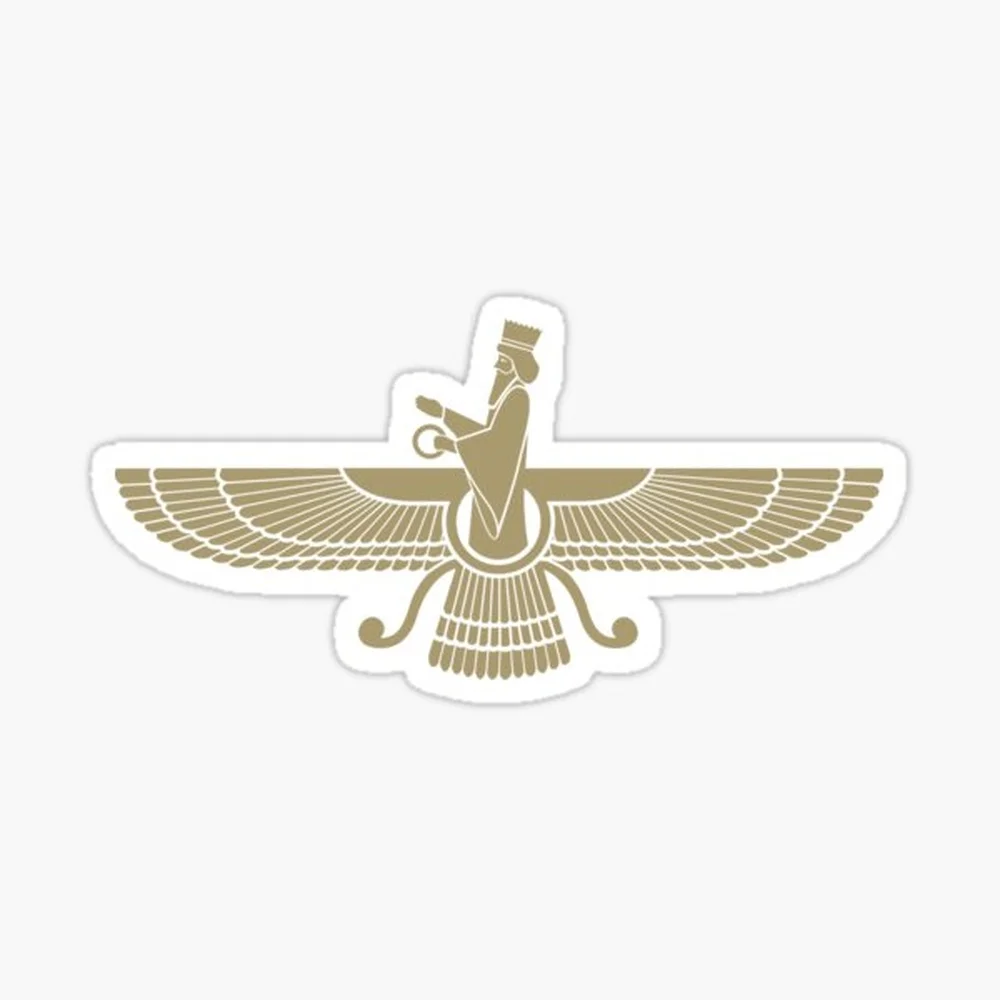 Stylized Faravahar Sticker for Laptop Decor Bedroom Car Cute Cartoon Art Fashionable Public Suitcase
Stylized Faravahar Sticker for Laptop Decor Bedroom Car Cute Cartoon Art Fashionable Public Suitcase