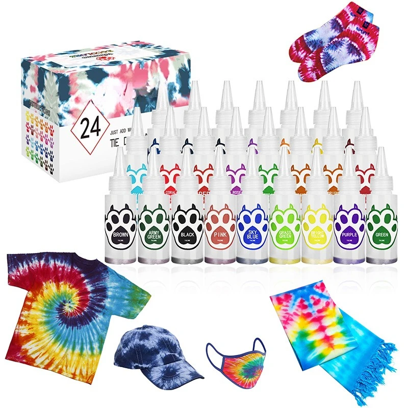 24-Color tie-dye set, creative DIY children's and adult handmade paint set 
24-Color tie-dye set, creative DIY children's and adult handmade paint set