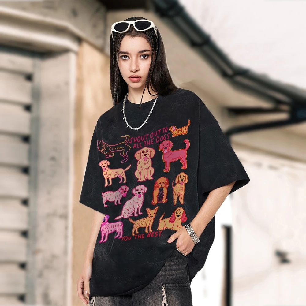 Cartoon Cute Puppy Print Ladies T-Shirt Cute Girly Feng Shui Wash Round Neck Short Sleeve 2024 Summer Casual Fashion Top
Cartoon Cute Puppy Print Ladies T-Shirt Cute Girly Feng Shui Wash Round Neck Short Sleeve 2024 Summer Casual Fashion Top