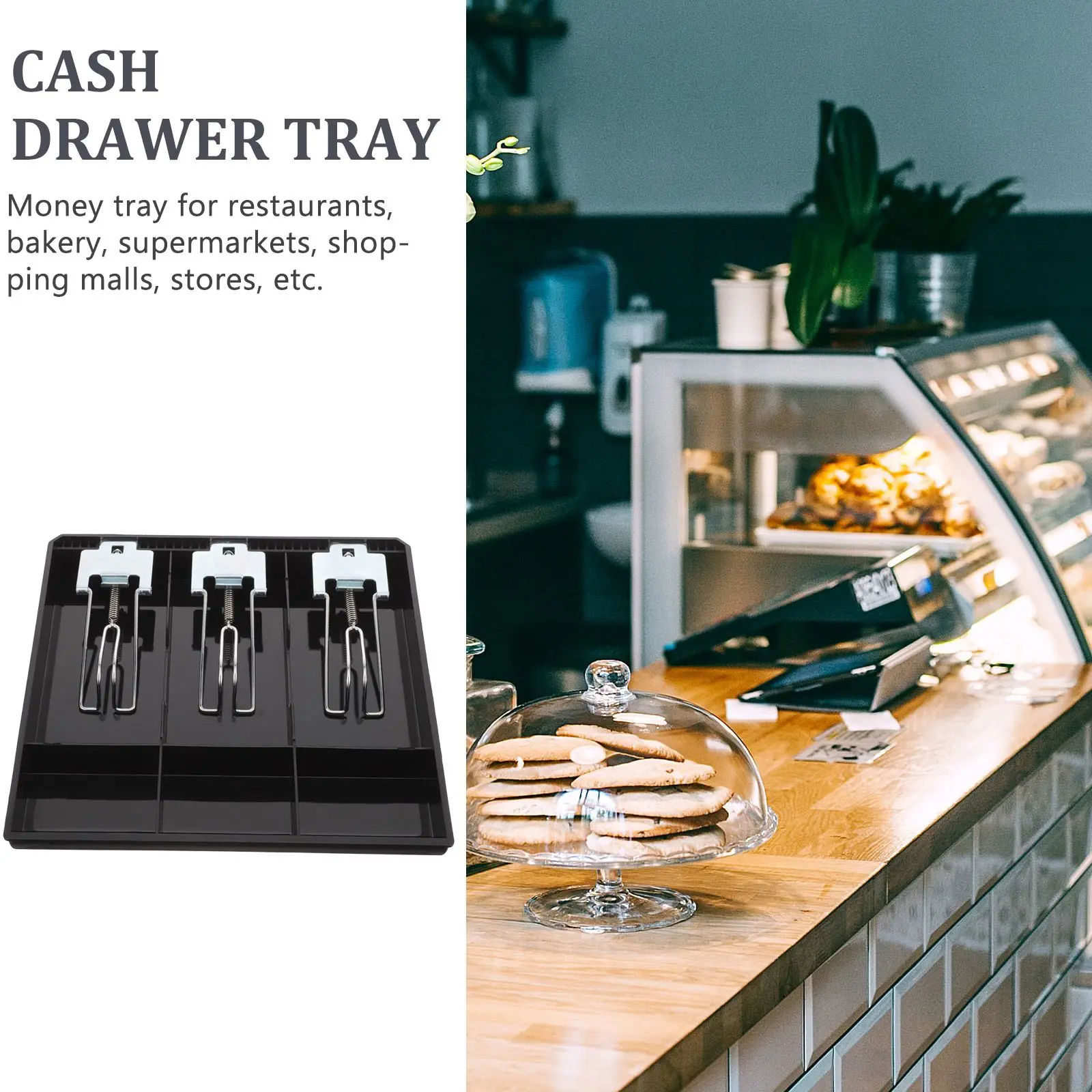 Register Tray Bill 3 Coin Compartments Cash Tray Black Money Cash Drawer Under Counter Money Drawer Organizer Storage Folder
Register Tray Bill 3 Coin Compartments Cash Tray Black Money Cash Drawer Under Counter Money Drawer Organizer Storage Folder
