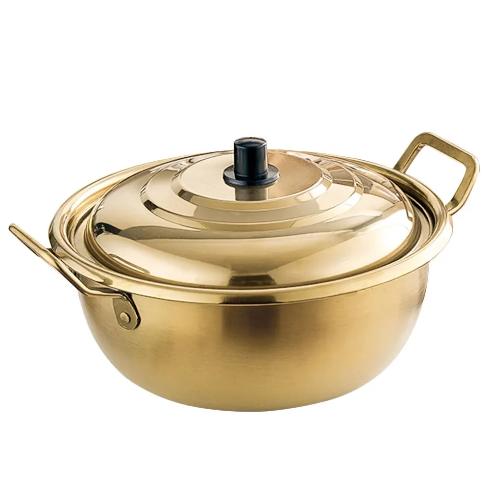 Stainless Steel Korean Noodle Pot Lid Double Handles Ramen Soup Cooking Pot Kitchen Stockpot Porridge Stew Cooker
Stainless Steel Korean Noodle Pot Lid Double Handles Ramen Soup Cooking Pot Kitchen Stockpot Porridge Stew Cooker