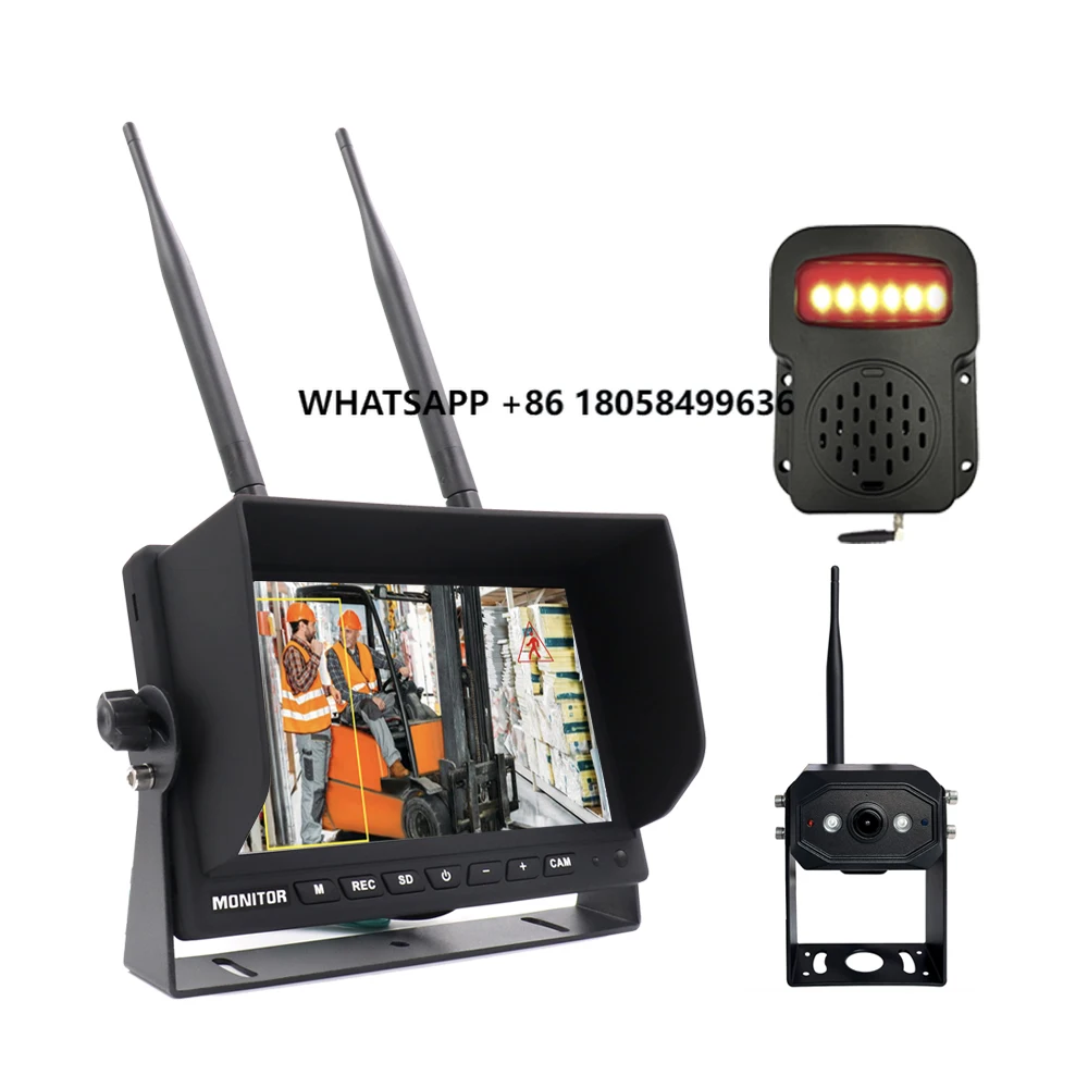 AI Pedestrians Detection 7'' Digital Wireless Camra System for Forklift Truck with Wireless Alarm
AI Pedestrians Detection 7'' Digital Wireless Camra System for Forklift Truck with Wireless Alarm