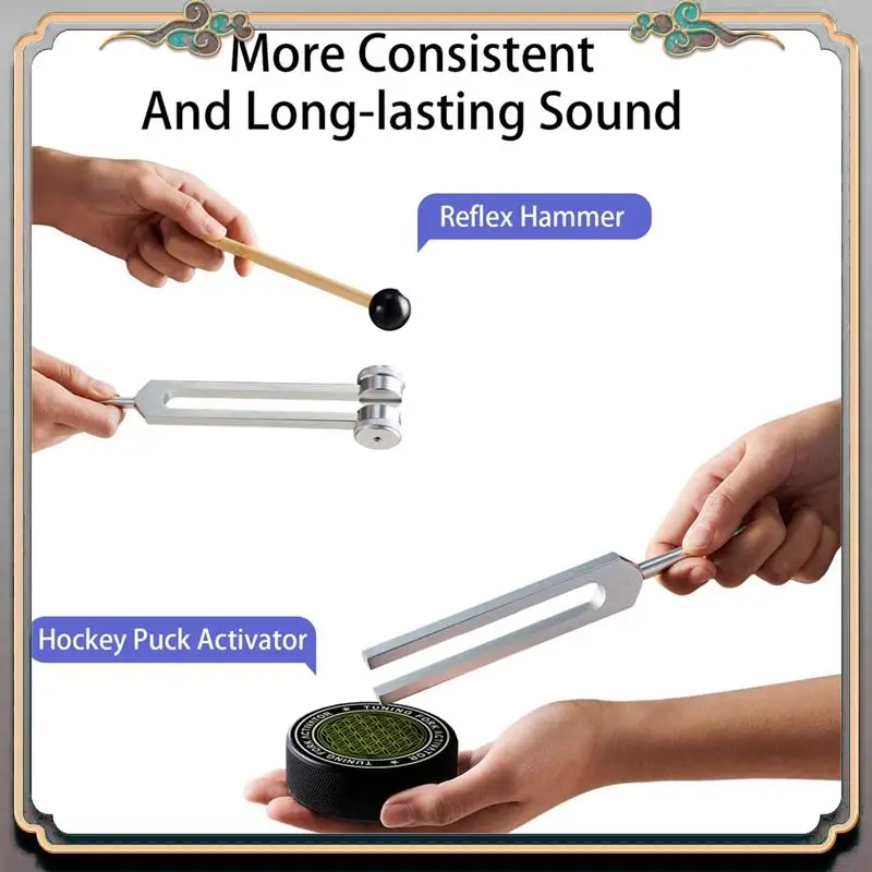 Durable Tuning Forks For Healing Set, 128Hz, 136.1Hz, 256Hz, 384Hz,With Hockey Puck Activator , For Chakras, Sound Therapy
Durable Tuning Forks For Healing Set, 128Hz, 136.1Hz, 256Hz, 384Hz,With Hockey Puck Activator , For Chakras, Sound Therapy