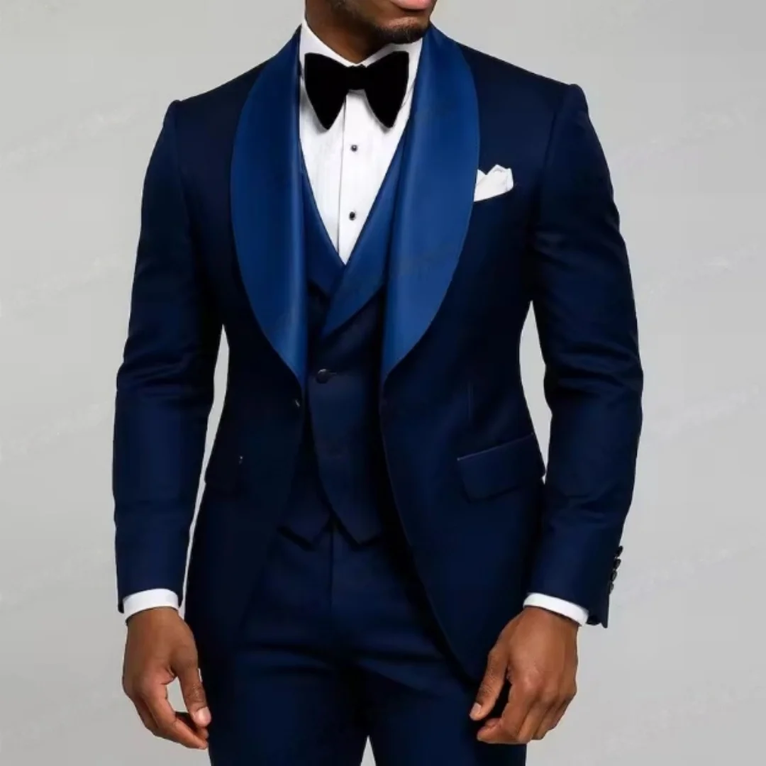 CustomizedNew Navy Blue Formal Men Suit Groom Groomsman Wedding Party Prom Business Male Tuxedos 3 Piece Set Blazer Vest Pants
CustomizedNew Navy Blue Formal Men Suit Groom Groomsman Wedding Party Prom Business Male Tuxedos 3 Piece Set Blazer Vest Pants