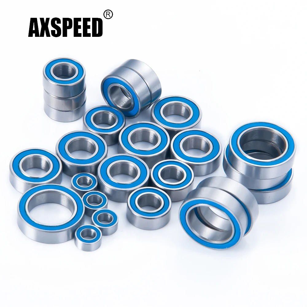 AXSPEED 24Pcs Blue Rubber Sealed Metal Bearing Kit for 1/10 Baja Rock Rey RC Car Model Upgrade Parts Accessories
AXSPEED 24Pcs Blue Rubber Sealed Metal Bearing Kit for 1/10 Baja Rock Rey RC Car Model Upgrade Parts Accessories