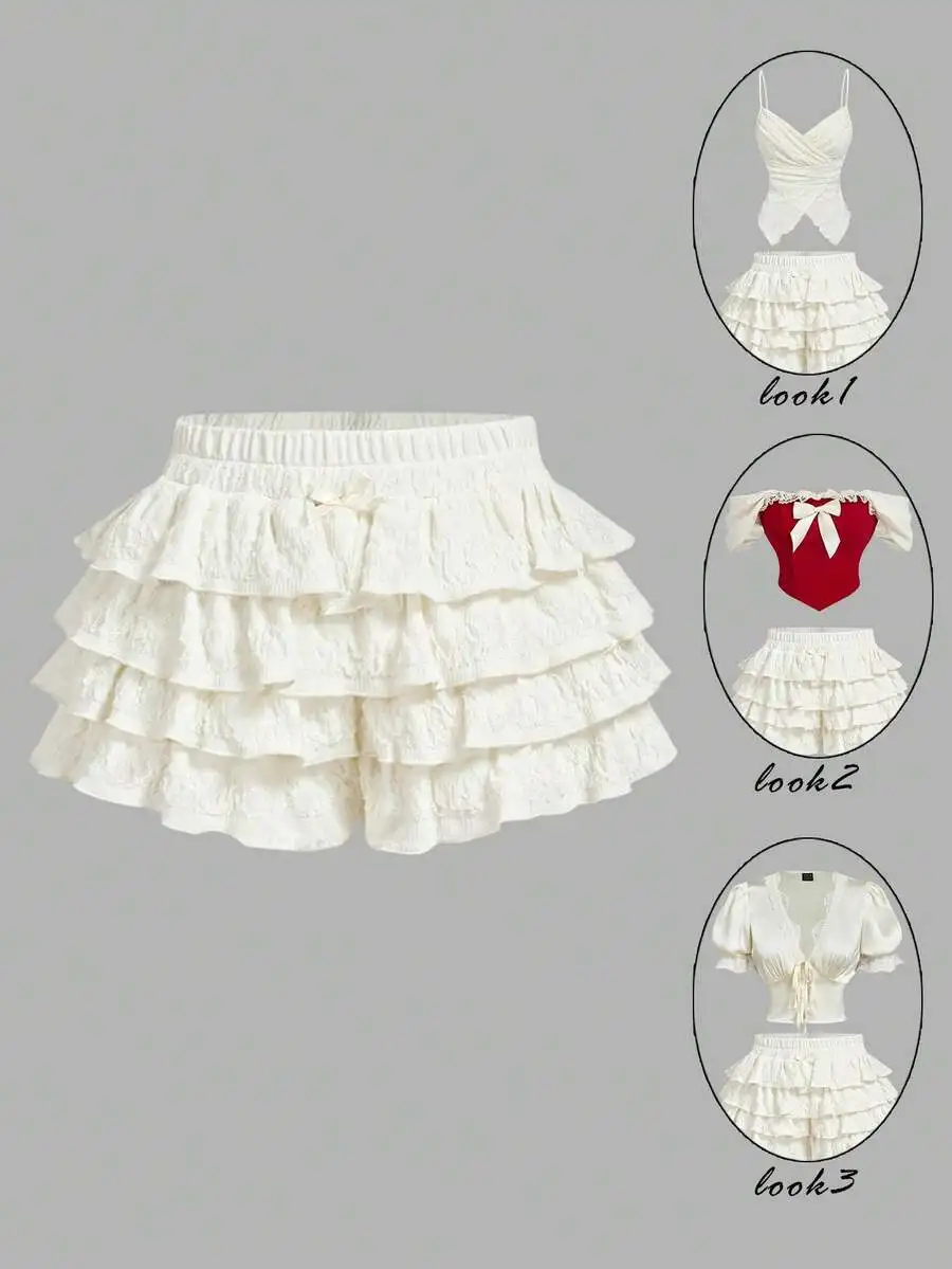 Womens Ruffled Layered Ultra-Short Shorts Casual Low Waist Daily Wear
Womens Ruffled Layered Ultra-Short Shorts Casual Low Waist Daily Wear
