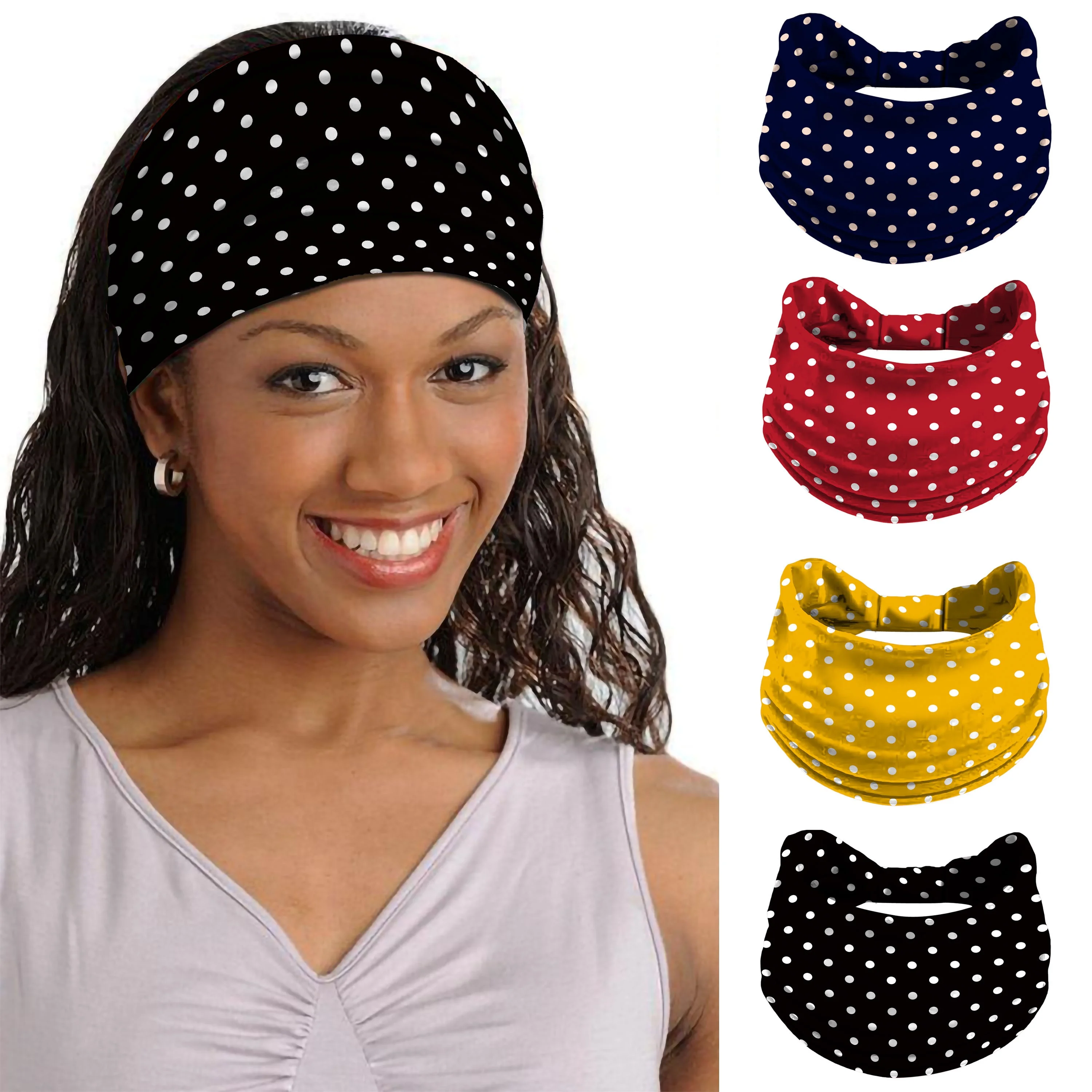 Vintage Polka Dot Ladies Headband - Sweat Absorbing, Elastic, Non-Slip Wide Yoga Running Hair Accessories, Suitable for Sports
Vintage Polka Dot Ladies Headband - Sweat Absorbing, Elastic, Non-Slip Wide Yoga Running Hair Accessories, Suitable for Sports