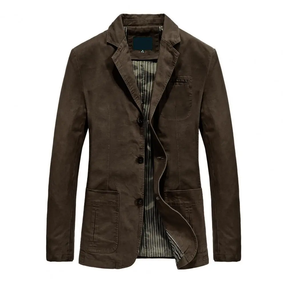 Men Fall Spring Jacket Long Sleeve Lapel Loose Single-breasted Multi Pockets Buttons Suit Jacket jaqueta masculina
Men Fall Spring Jacket Long Sleeve Lapel Loose Single-breasted Multi Pockets Buttons Suit Jacket jaqueta masculina
