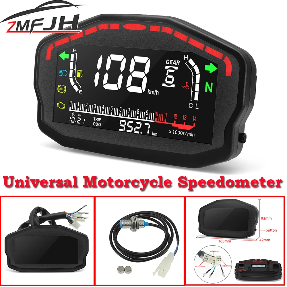 Motorcycle Universal LED LCD Speedometer Digital Backlight Odometer For 2,4 Cylinders For Honda For Ducati For Kawasaki Meter
Motorcycle Universal LED LCD Speedometer Digital Backlight Odometer For 2,4 Cylinders For Honda For Ducati For Kawasaki Meter