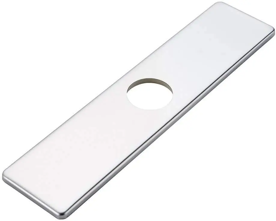 Chrome Square Deck Plate for Kitchen Sink Faucet, 10.2" x 2.3", 304 Stainless Steel
Chrome Square Deck Plate for Kitchen Sink Faucet, 10.2" x 2.3", 304 Stainless Steel