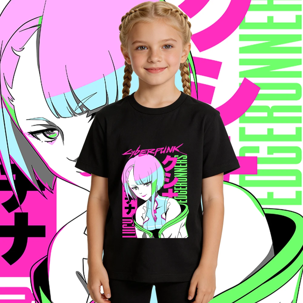 Cyberpunk Edgerunners Lucy Anime Print Boys Girls Cotton T Shirt Kids Casual Short Sleeve Top Soft Breathable Summer Clothes
Cyberpunk Edgerunners Lucy Anime Print Boys Girls Cotton T Shirt Kids Casual Short Sleeve Top Soft Breathable Summer Clothes