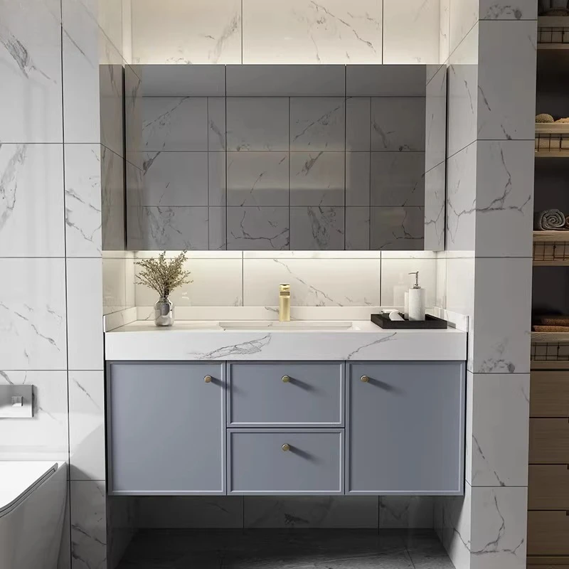 Rock slab bathroom cabinet combination, wall-mounted washbasin, solid wood washbasin cabinet
Rock slab bathroom cabinet combination, wall-mounted washbasin, solid wood washbasin cabinet