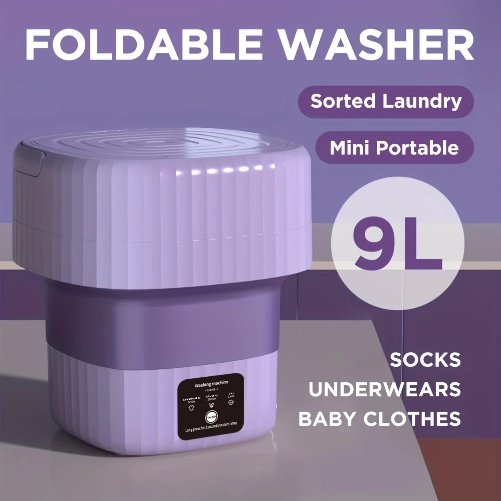 Portable Foldable Washing Machine With Spin Dryer Automatic Mini Underwear Sock 110v/220V Washing Machine With Centrifuge 9LL
Portable Foldable Washing Machine With Spin Dryer Automatic Mini Underwear Sock 110v/220V Washing Machine With Centrifuge 9LL